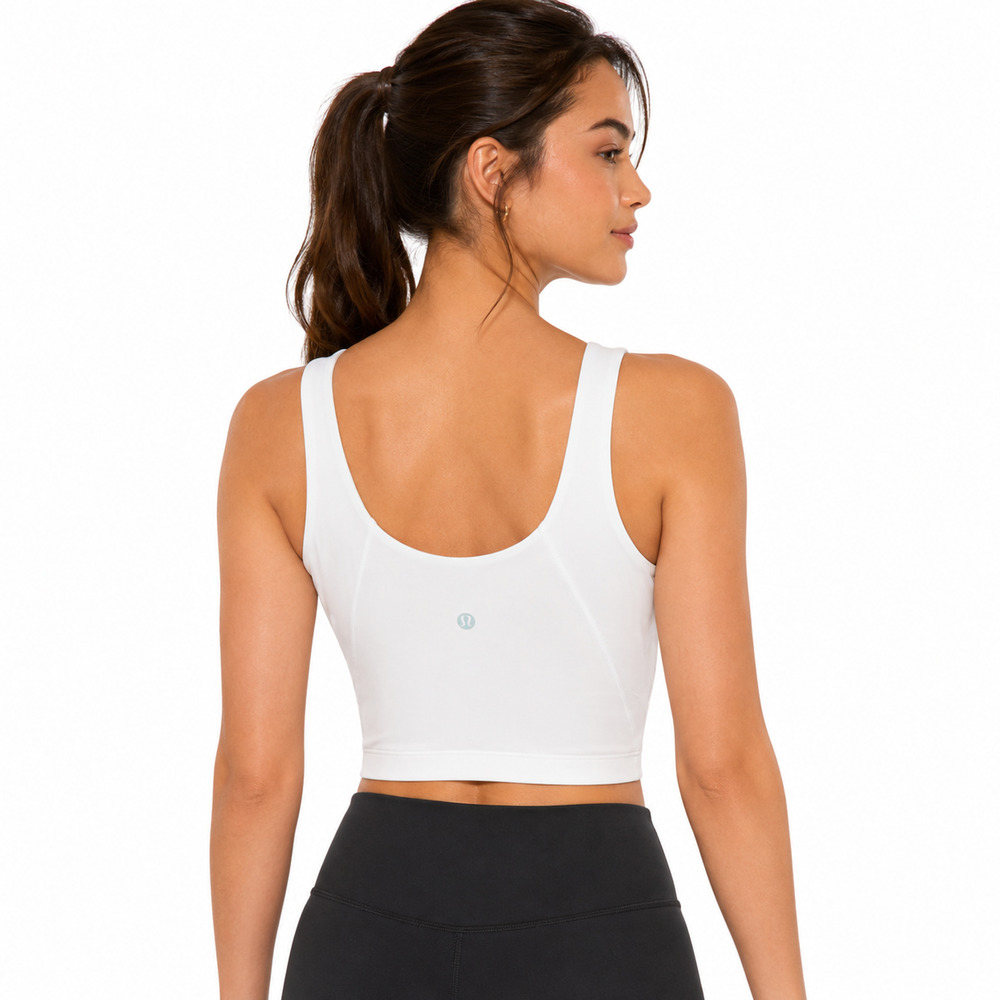 Lululemon Align Tank Top Womens Size 8 White Cropped A/B Cup Yoga Athleisure NWT - Picture 2 of 6